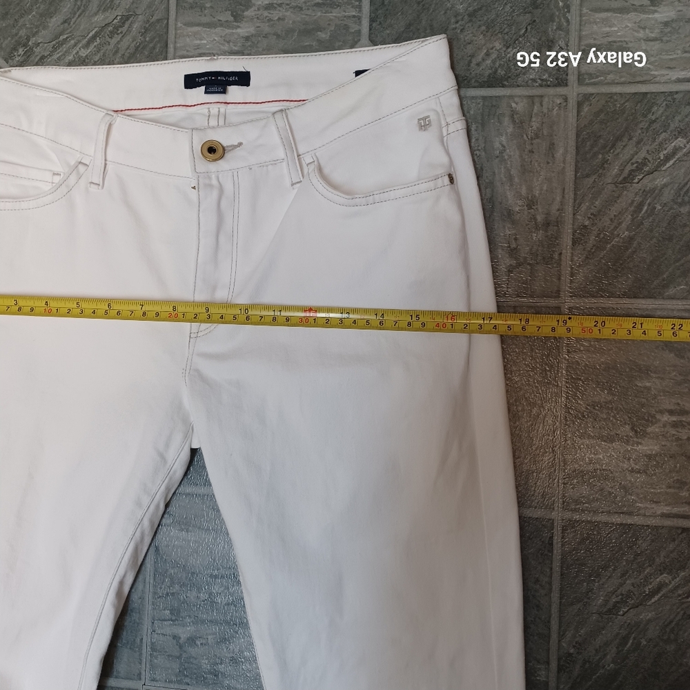 Tommy Hilfiger White Straight Leg Jeans Size 4 - Picture 12 of 12